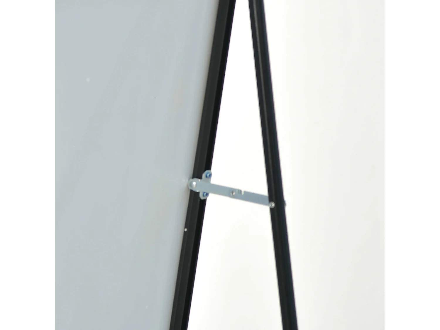 Miroir sur Pied 180x80 cm, Cadre Aluminium Noir, Miroir Mural Moderne à Poser ou Suspendre