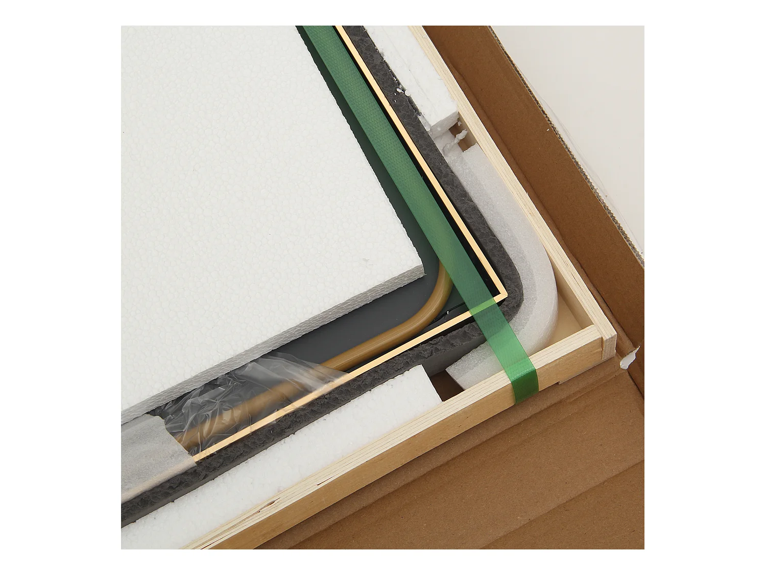 Miroir complet arqué, 165 x 60 cm, pleine longueur, monté au mur, miroir de sol, pour le salon, Doré