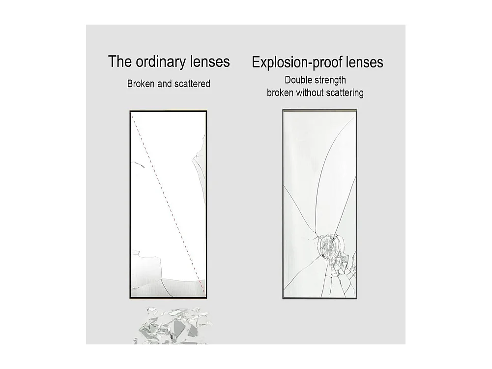 Miroir sur Pied 150x40 cm, Cadre Aluminium Noir, Miroir Mural Moderne à Poser ou Suspendre