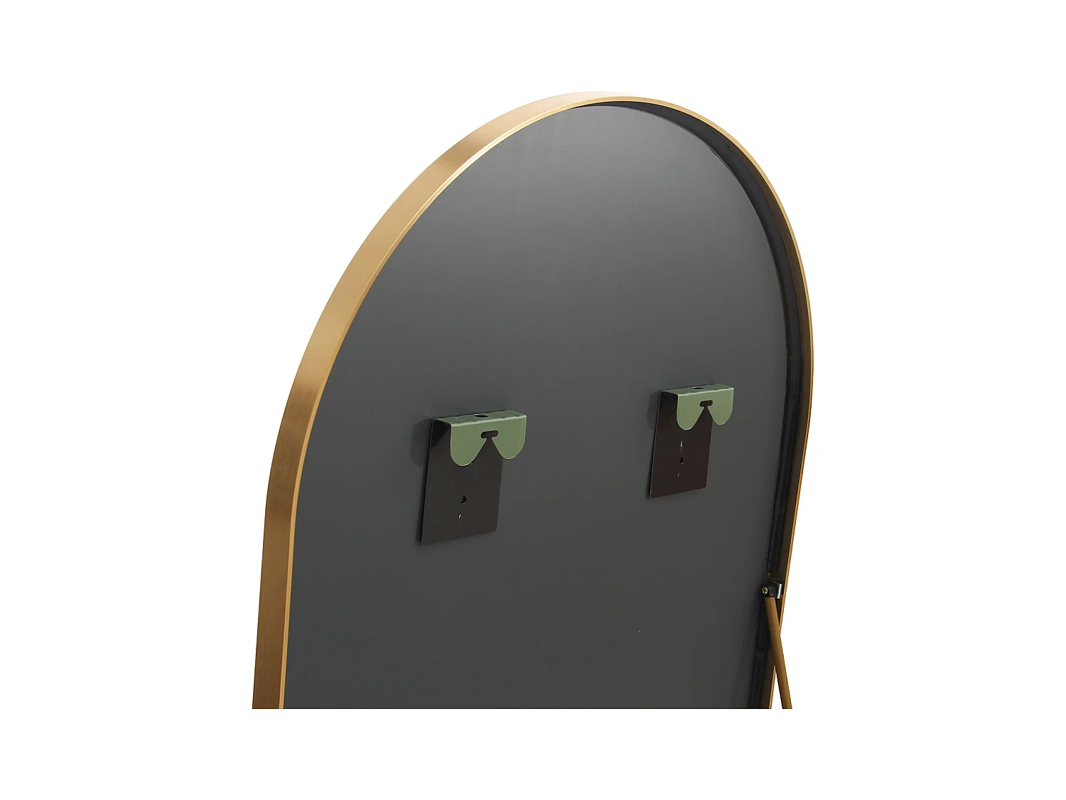 Miroir complet arqué, 162 x 53 cm, pleine longueur, monté au mur, miroir de sol, pour le salon, Doré