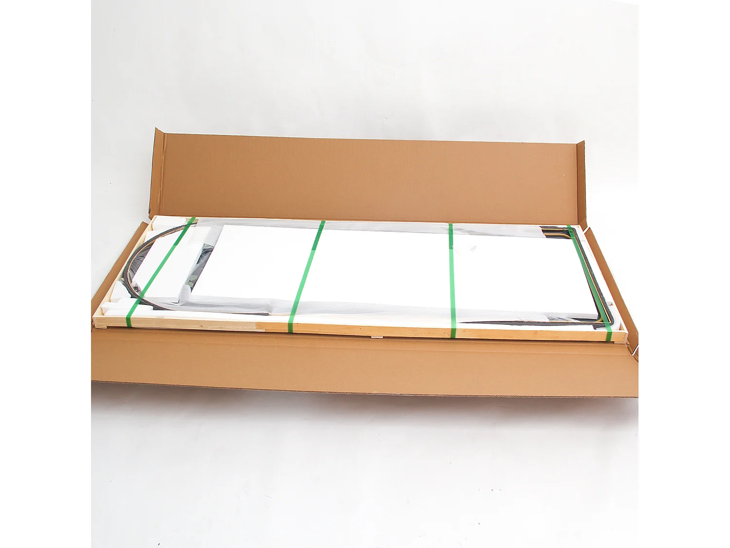 Espejo arqueado de cuerpo entero, 162 x 53 cm, de pared, para salón, dorado