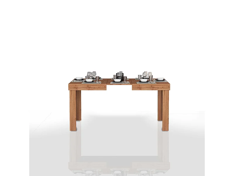 Tavolo allungabile Chronos  ideale per 4-10 persone colore rovere 120/160/200x80x75 cm