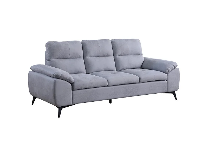Canapé 3 places Soan simili gris clair