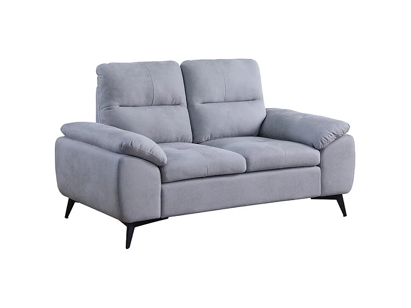 Canapé 2 places Soan simili gris clair