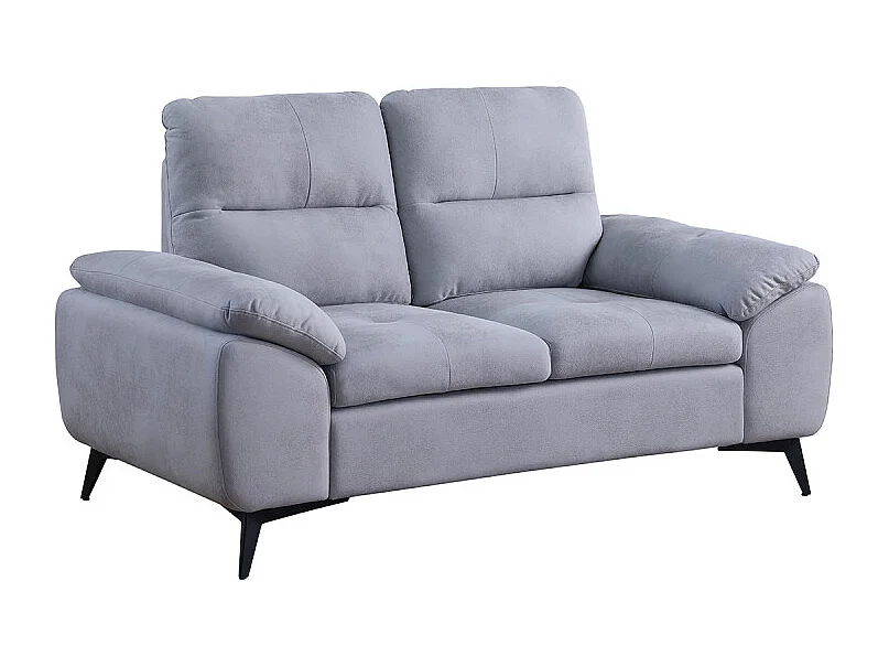 Canapé 2 places Soan simili gris clair