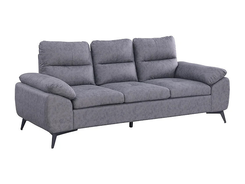 Canapé 3 places Soan simili gris foncé
