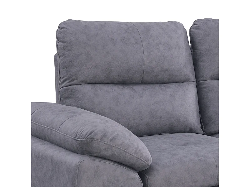 Canapé 2 places Soan simili gris foncé