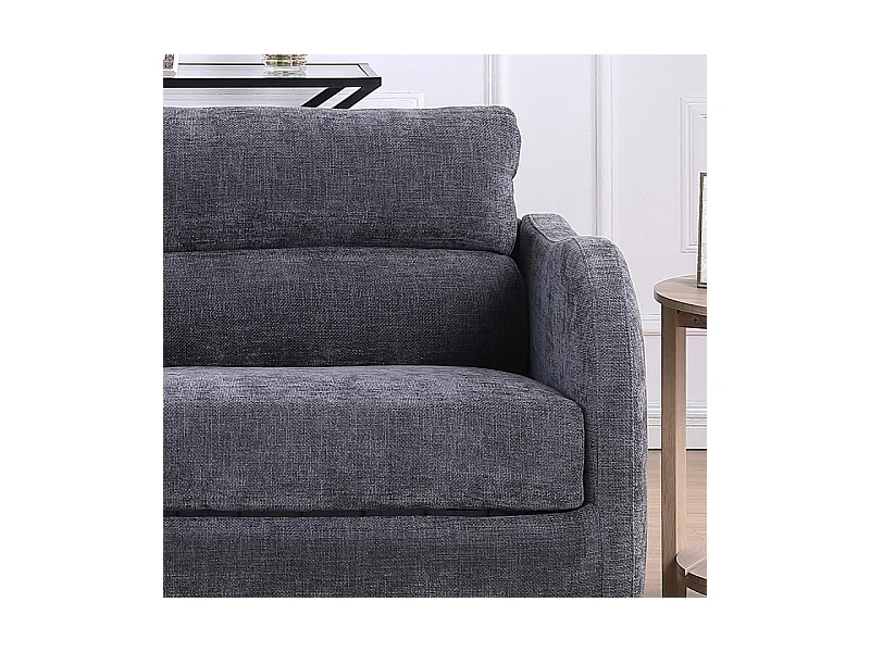 Canapé 3 places gris convertible avec matelas