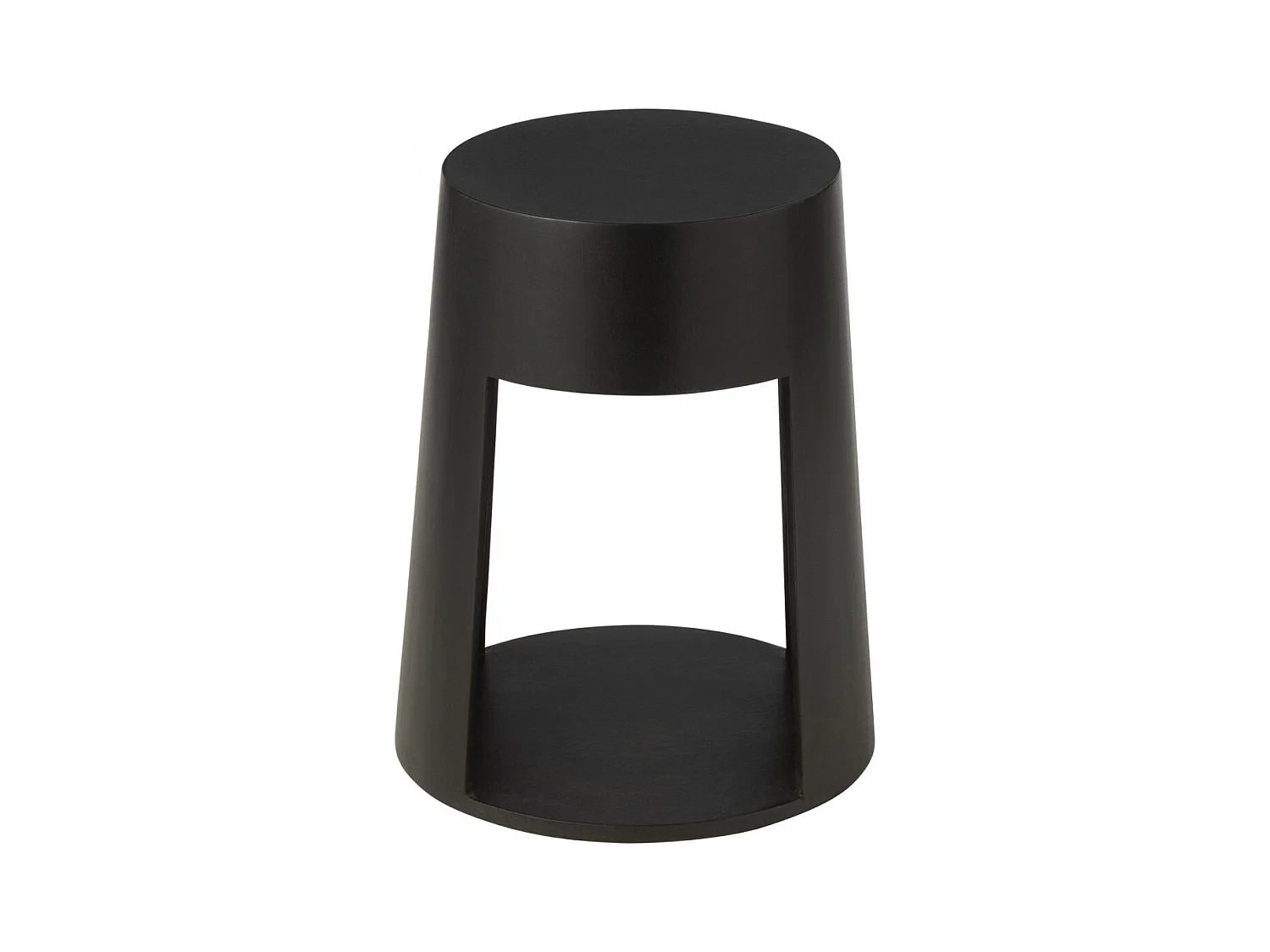 Table de chevet ronde 1 tiroir en manguier - DARWIN