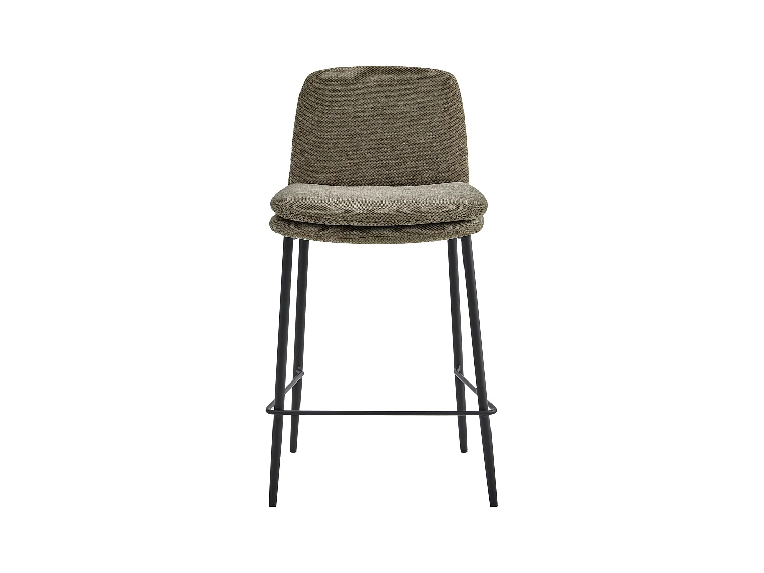NOLAN-Silla de bar de tela Luxury Marron (x2)