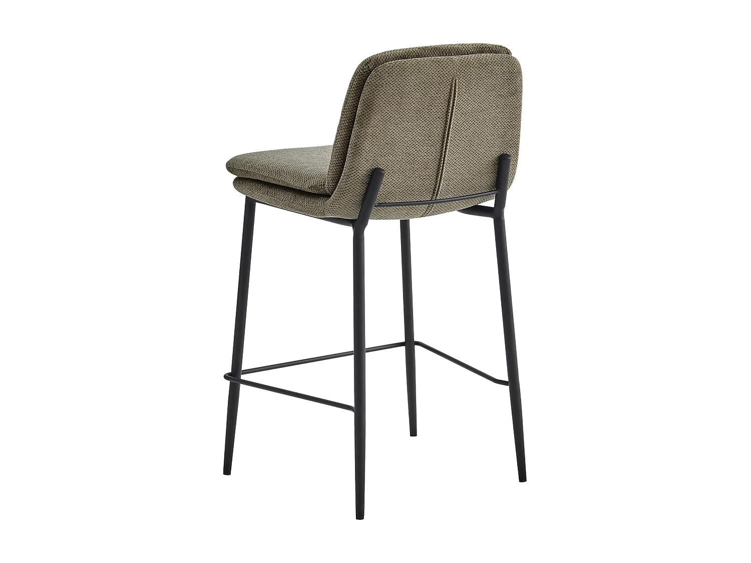 NOLAN-Silla de bar de tela Luxury Marron (x2)