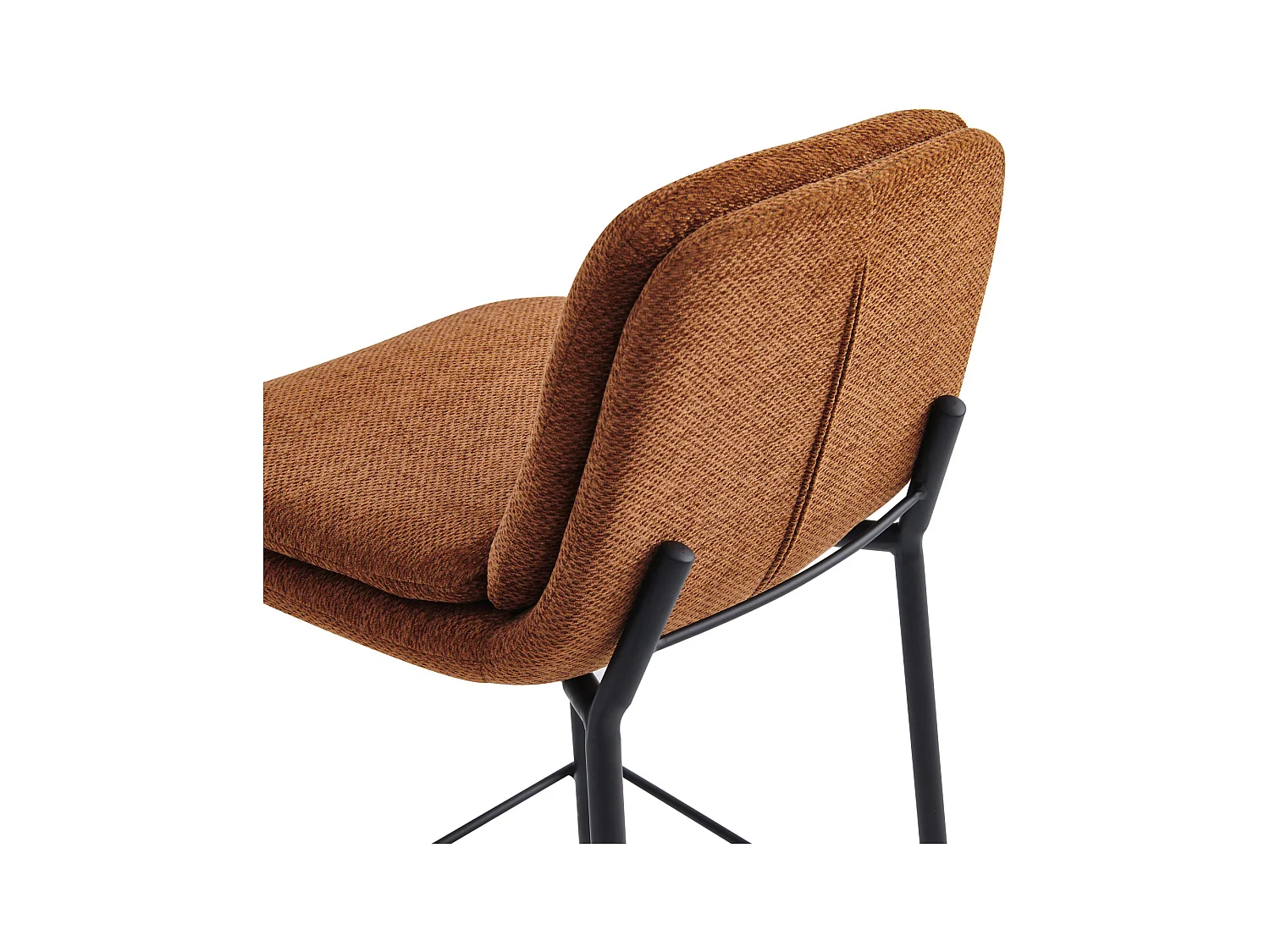 NOLAN-Silla de bar de tela Luxury Terracotta (x2)