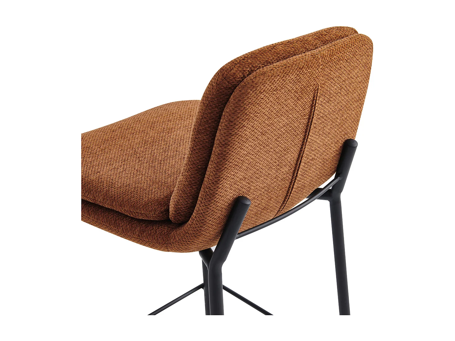 NOLAN-Silla de bar de tela Luxury Terracotta (x2)