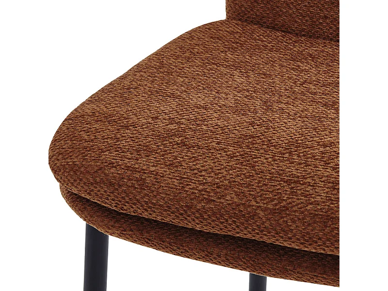 NOLAN-Silla de bar de tela Luxury Terracotta (x2)