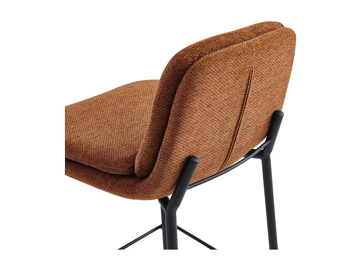 NOLAN-Silla de bar de tela Luxury Terracotta (x2)