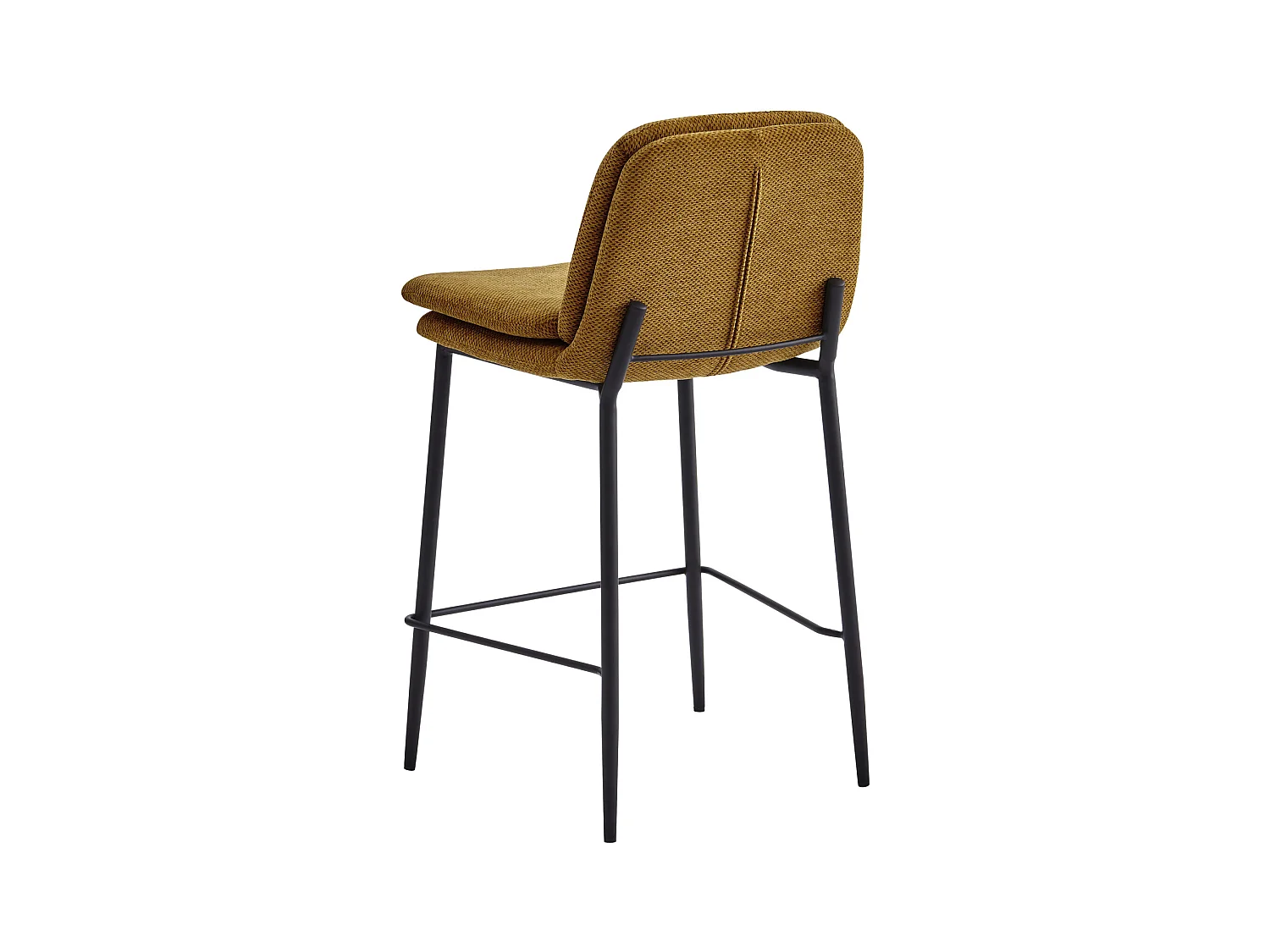 NOLAN-Silla de bar de tela Luxury Mostaza (x2)