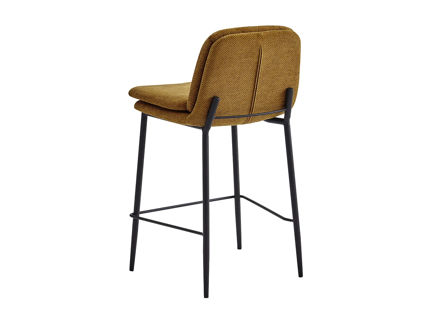 NOLAN-Silla de bar de tela Luxury Mostaza (x2)