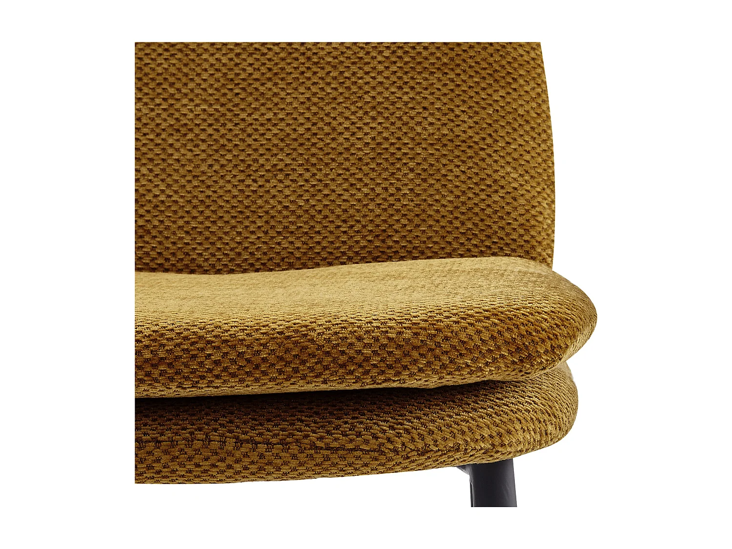 NOLAN-Silla de bar de tela Luxury Mostaza (x2)