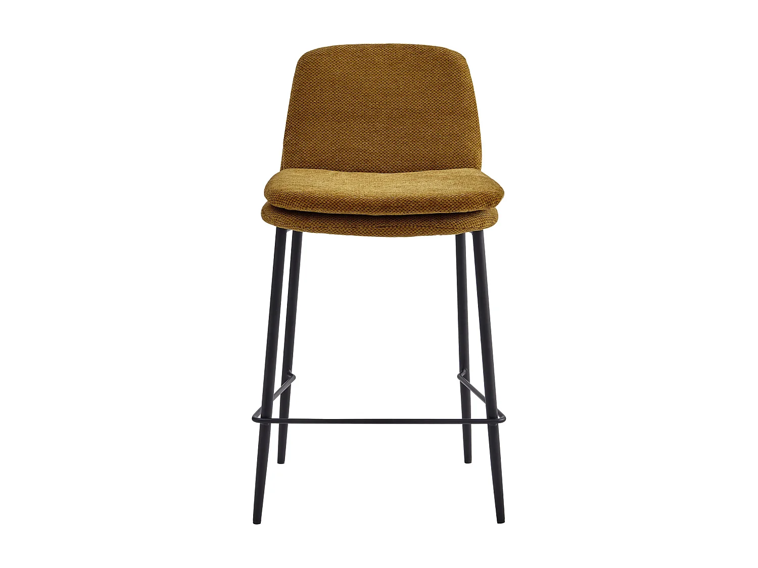 NOLAN-Silla de bar de tela Luxury Mostaza (x2)