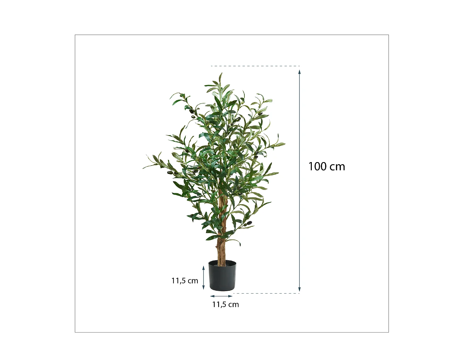 Plante artificielle pour Salon Salle à manger en Vert 60x60x100cm Olivo