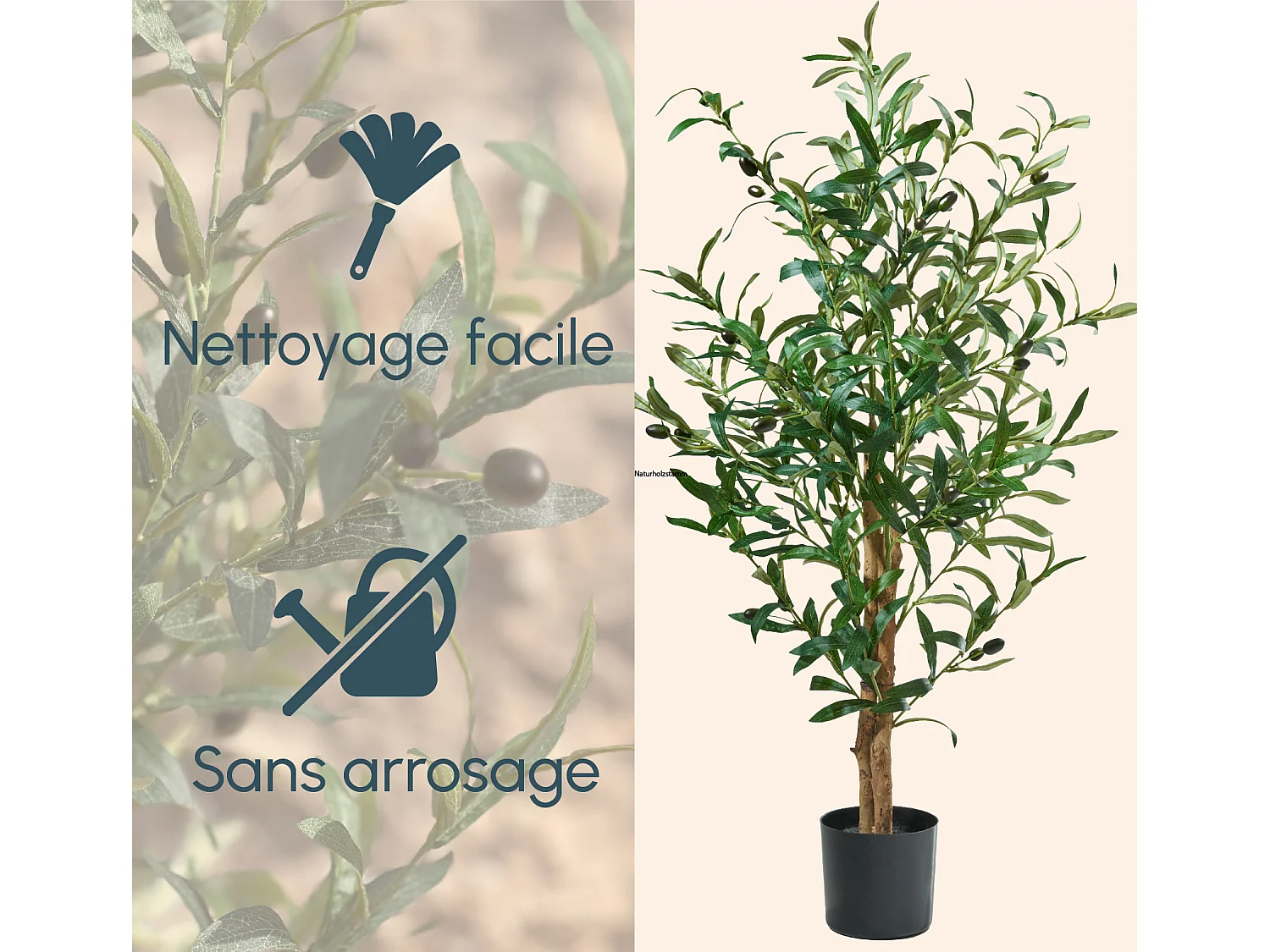 Planta artificial para Salón comedor en Verde 60x60x100cm Olivo