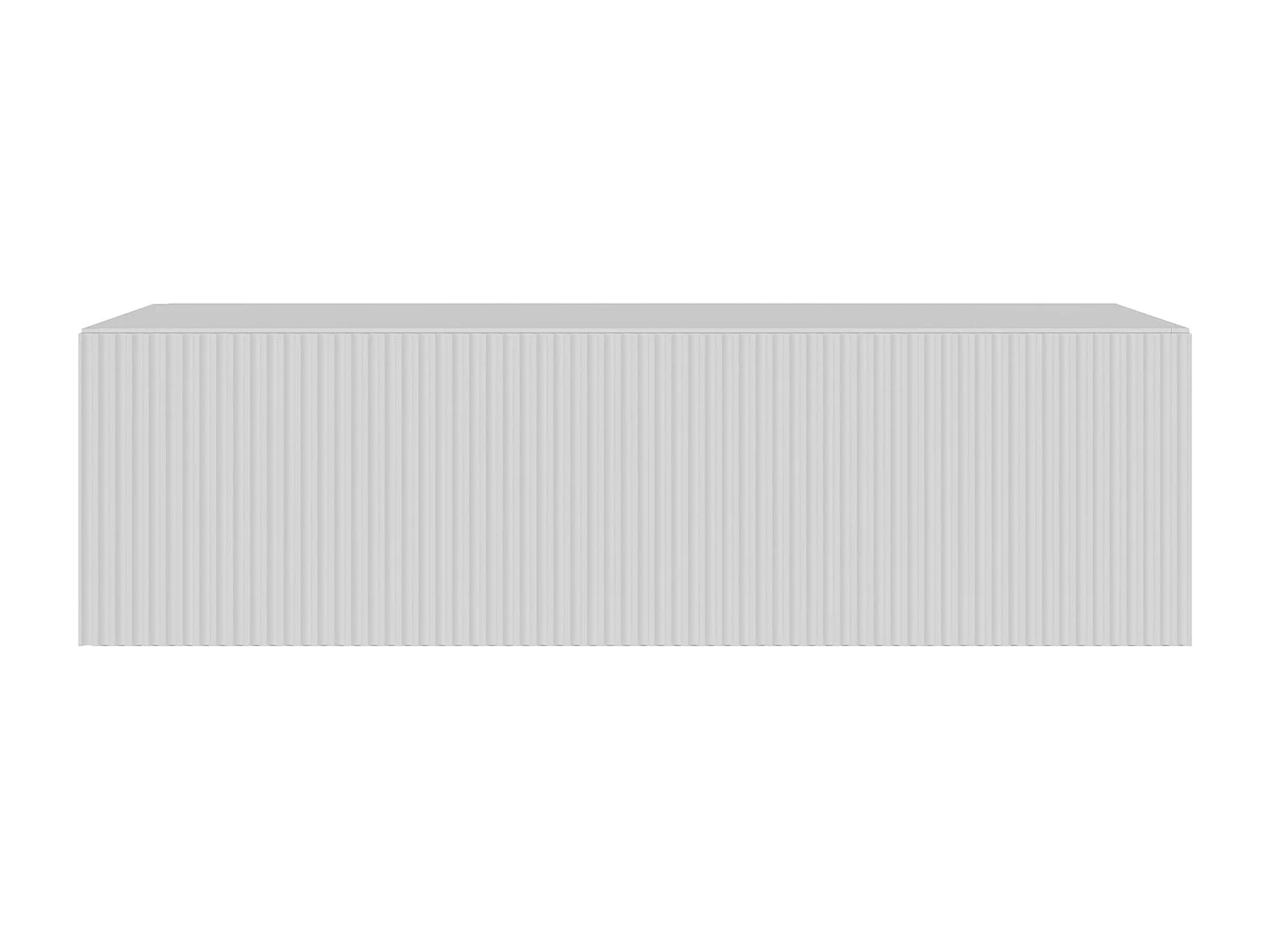 Hangend TV-meubel met geribbelde fronten – 100 cm – wit – VELDIO
