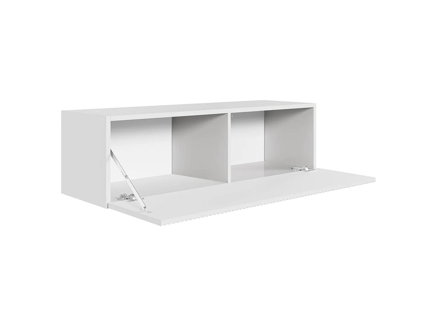 TV-Lowboard hängend – mit geriffelten Fronten – 100 cm – weiß – VELDIO