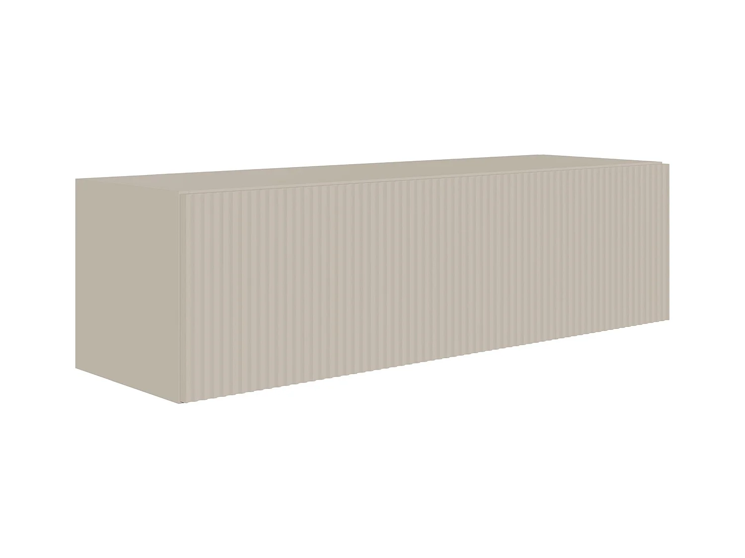 TV-Lowboard hängend – mit geriffelten Fronten – 100 cm – greige – VELDIO