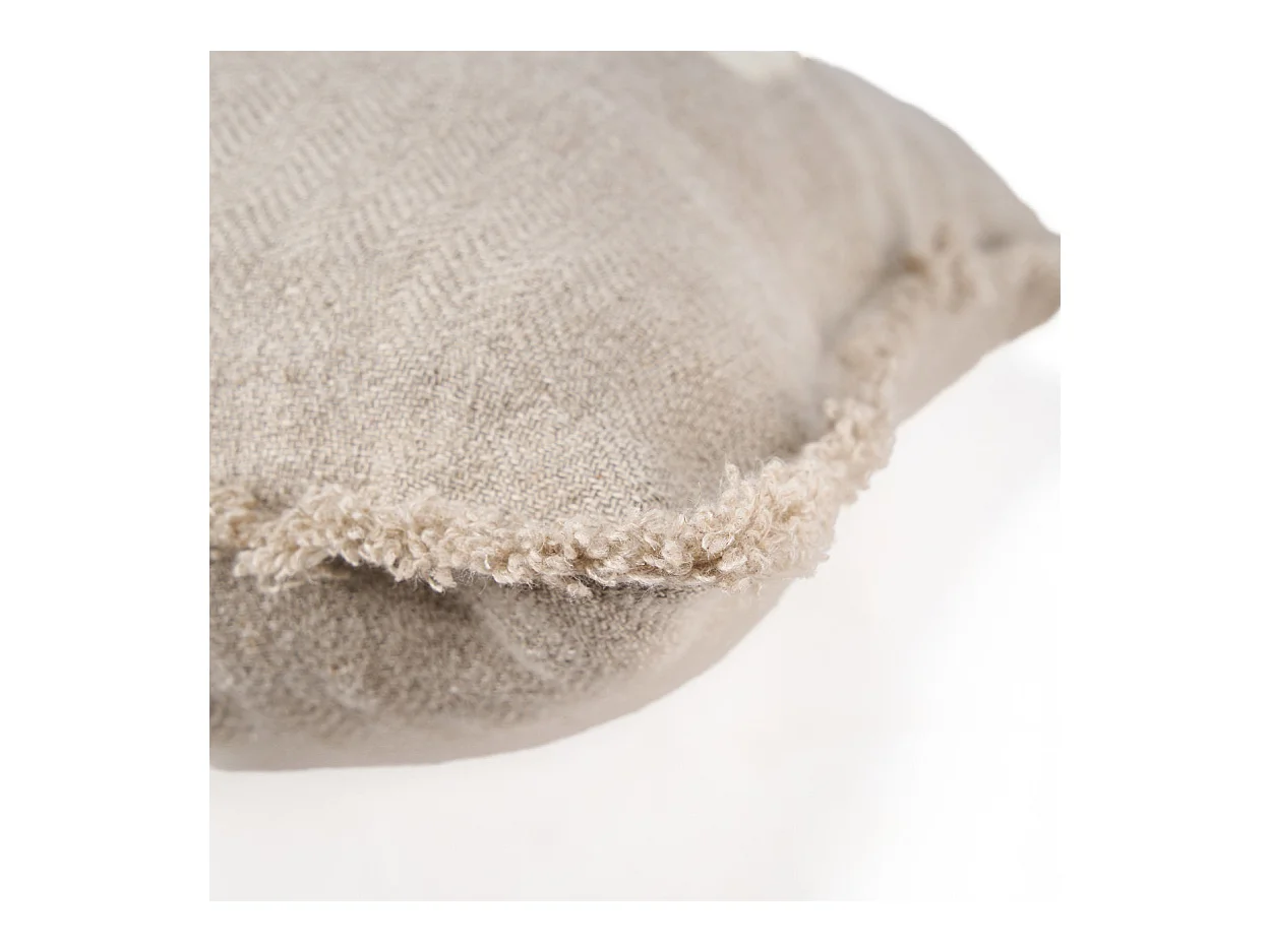 De Ivory Cross Kussensloop - Natuurlijke Wit - 50x50