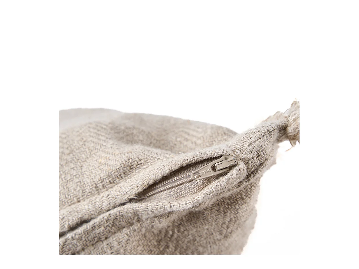 De Ivory Cross Kussensloop - Natuurlijke Wit - 50x50