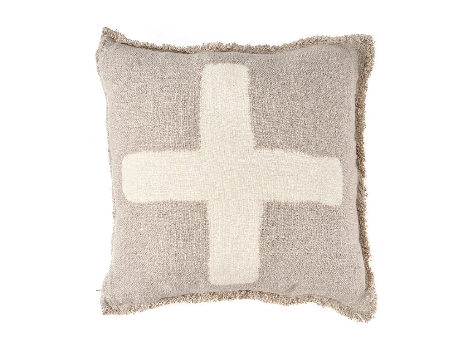 Der Ivory Cross Kissenbezug - Naturweiß - 50x50