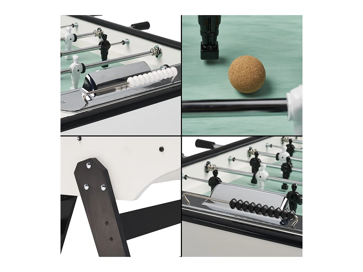 Baby foot en bois pour adulte - Noir et blanc - Gerflex