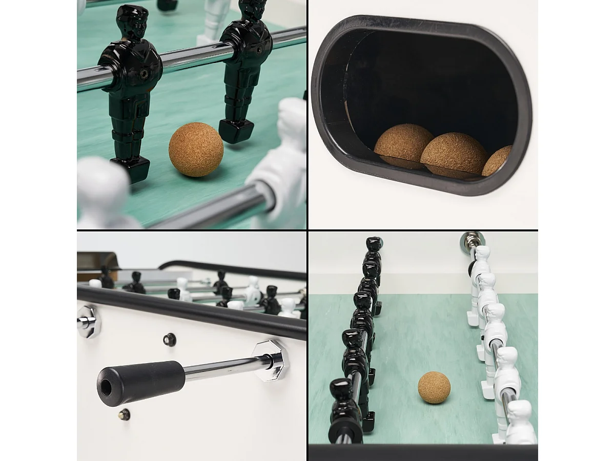 Baby foot en bois pour adulte - Noir et blanc - Gerflex