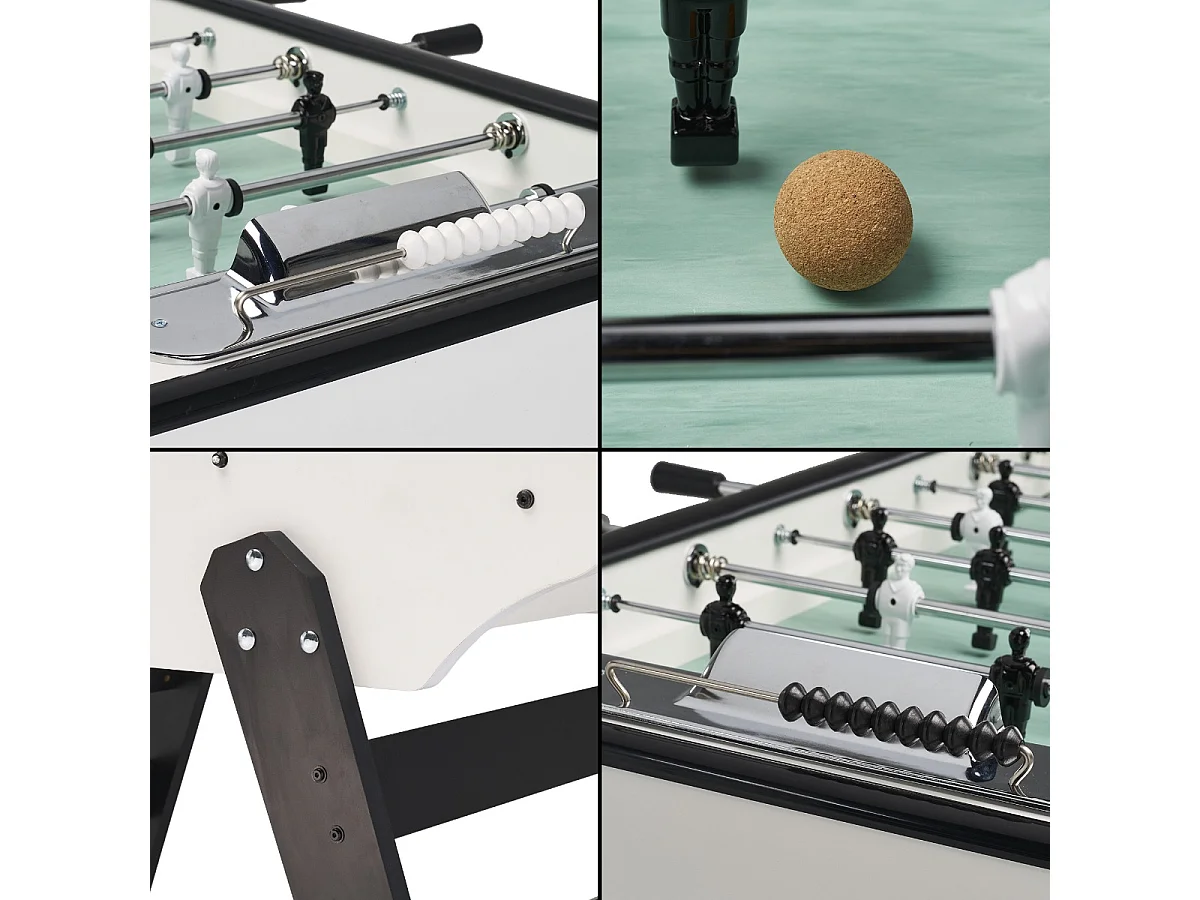 Baby foot en bois pour adulte - Noir et blanc - Gerflex