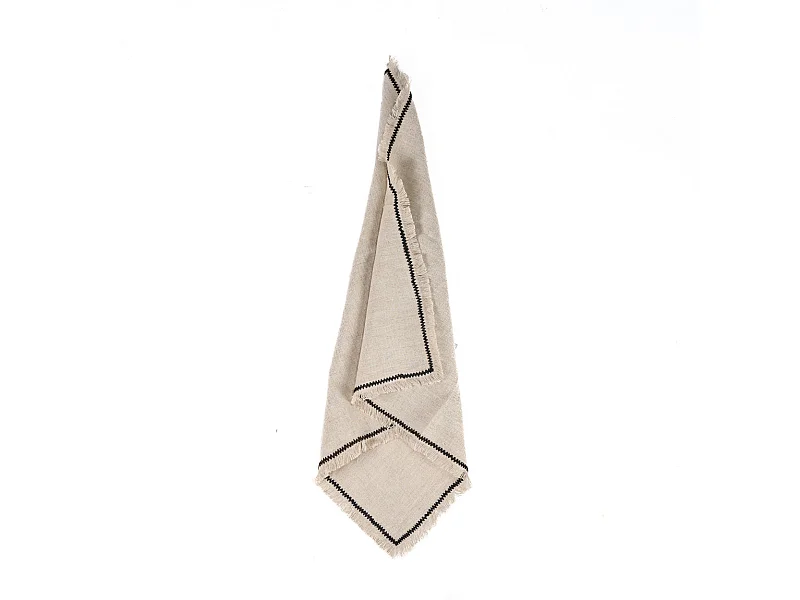 Het Tuscany Servet - Natuurlijk Zwart - 45x45