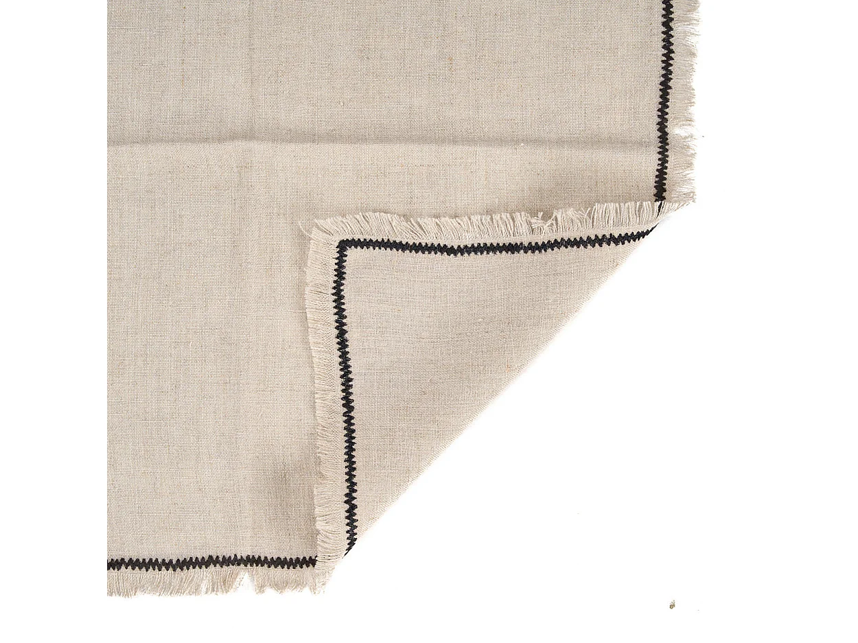 Het Tuscany Servet - Natuurlijk Zwart - 45x45