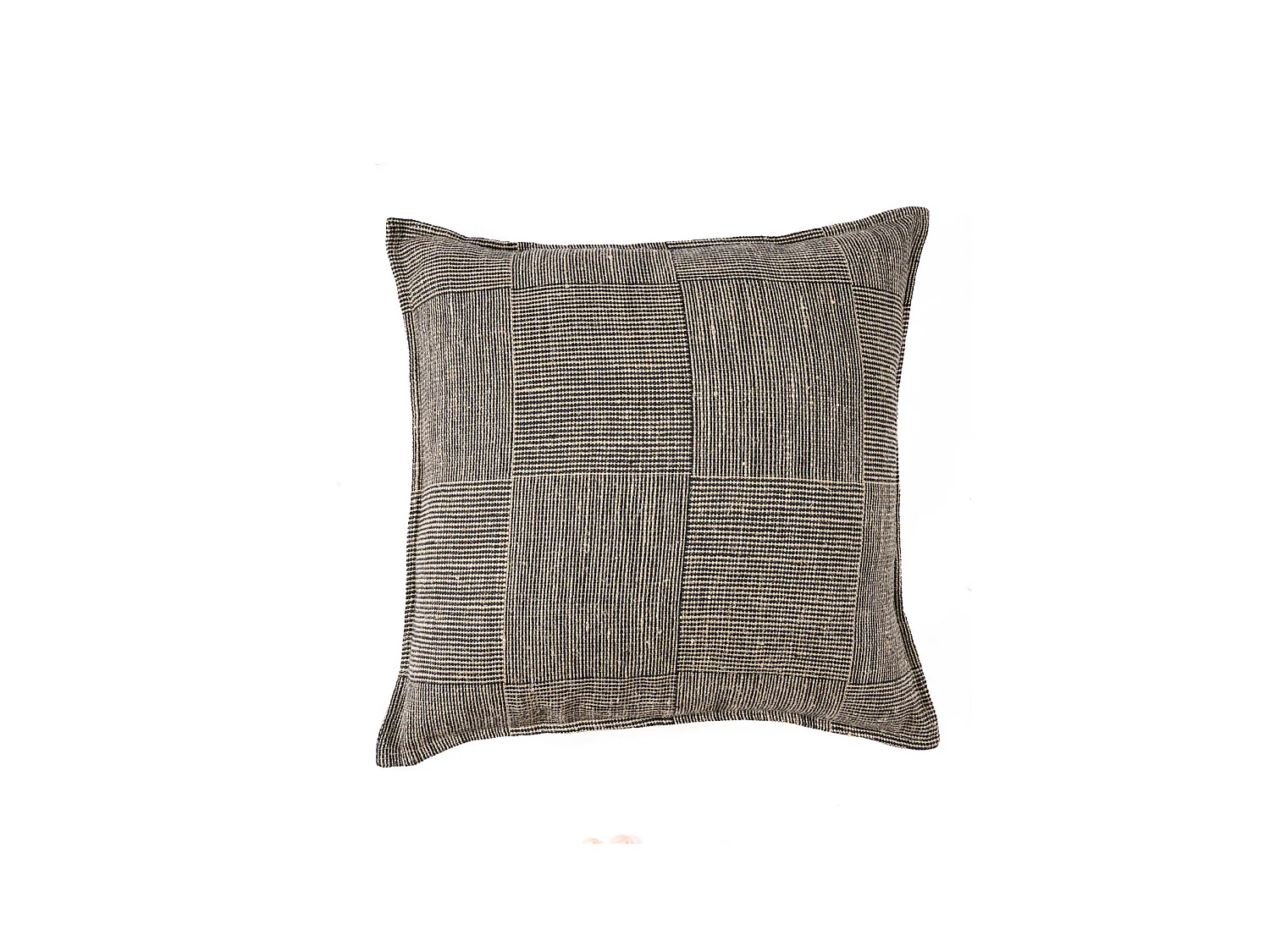 De Bloc Party Kussensloop - Zwart Naturel - 50x50