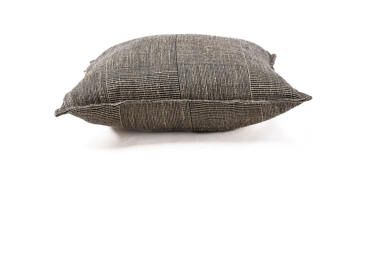 De Bloc Party Kussensloop - Zwart Naturel - 50x50