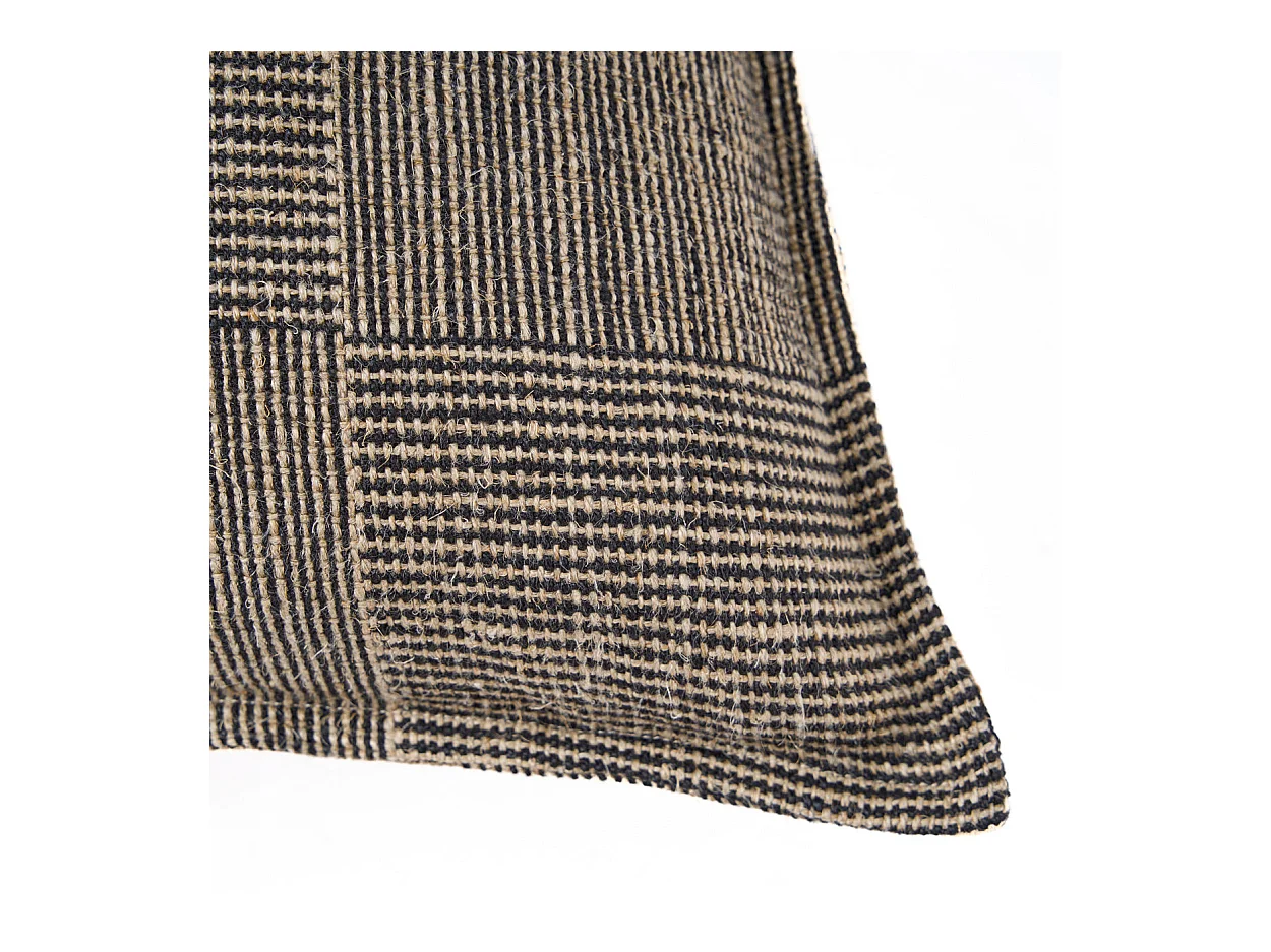 De Bloc Party Kussensloop - Zwart Naturel - 50x50