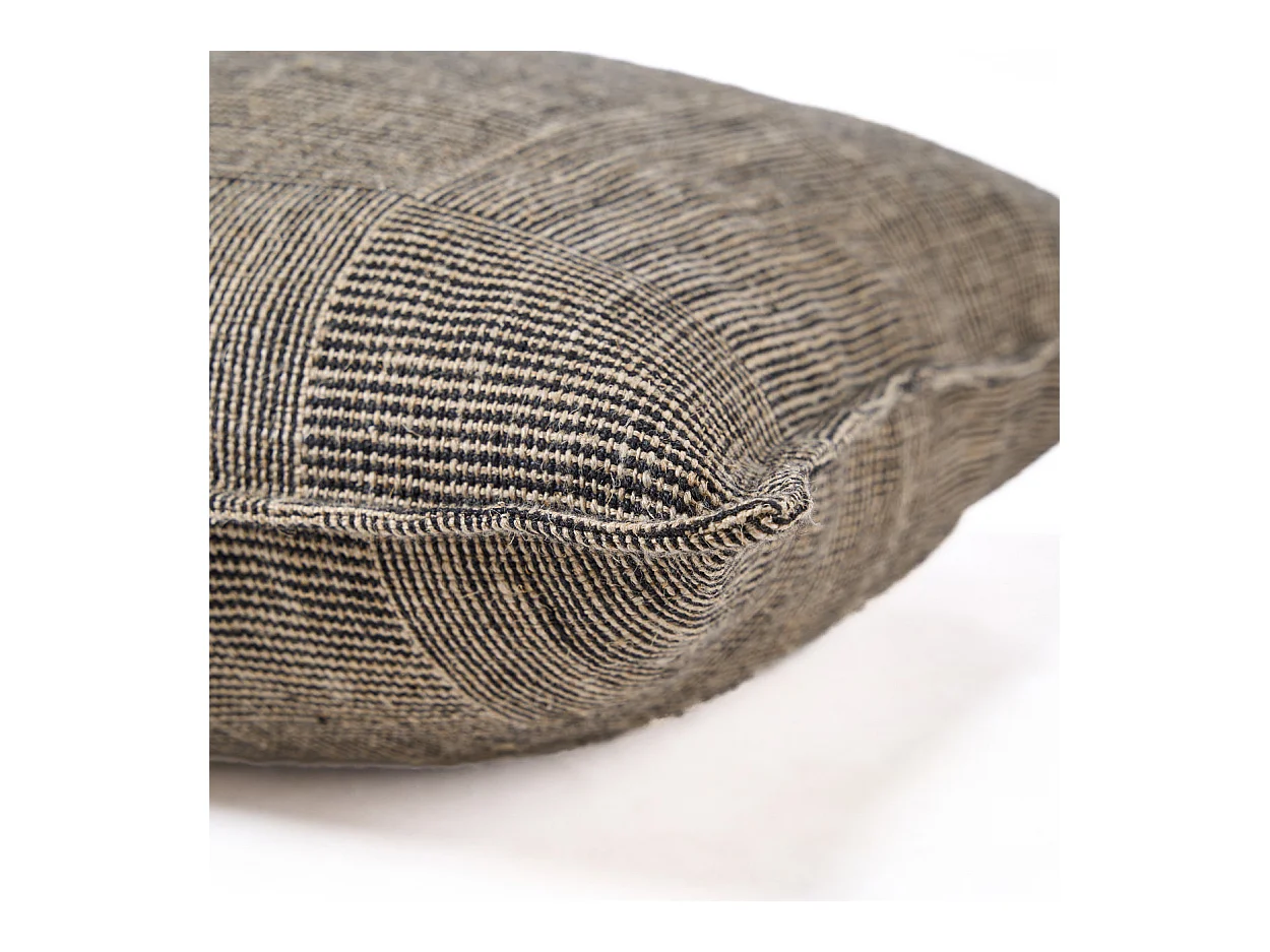 De Bloc Party Kussensloop - Zwart Naturel - 50x50