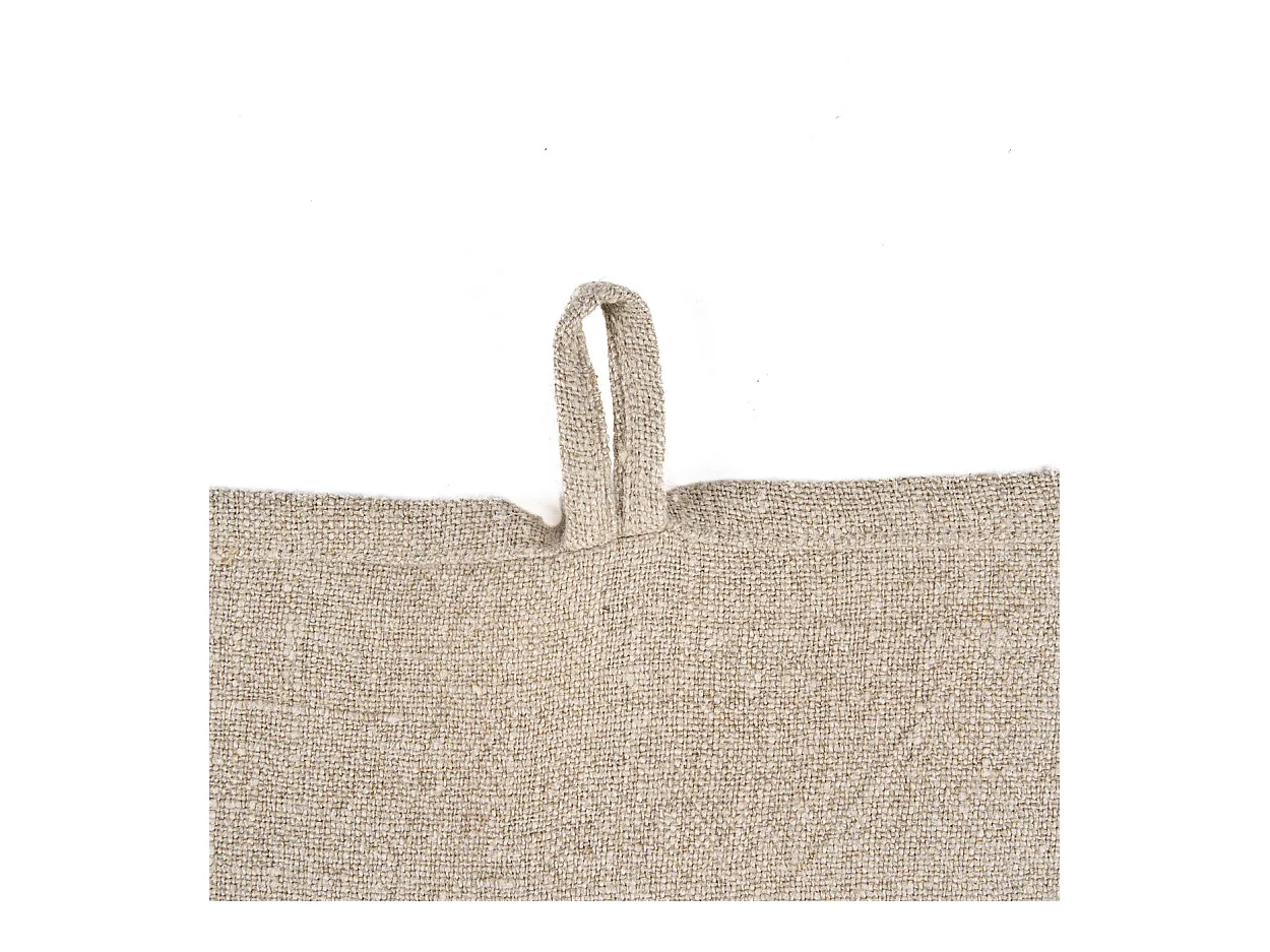 De Linen Palm Tree Keukendoek - Natural White - 50x70