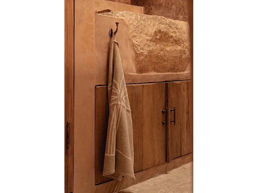 Le Torchons Palm Tree En Lin - Blanc Naturel - 50x70