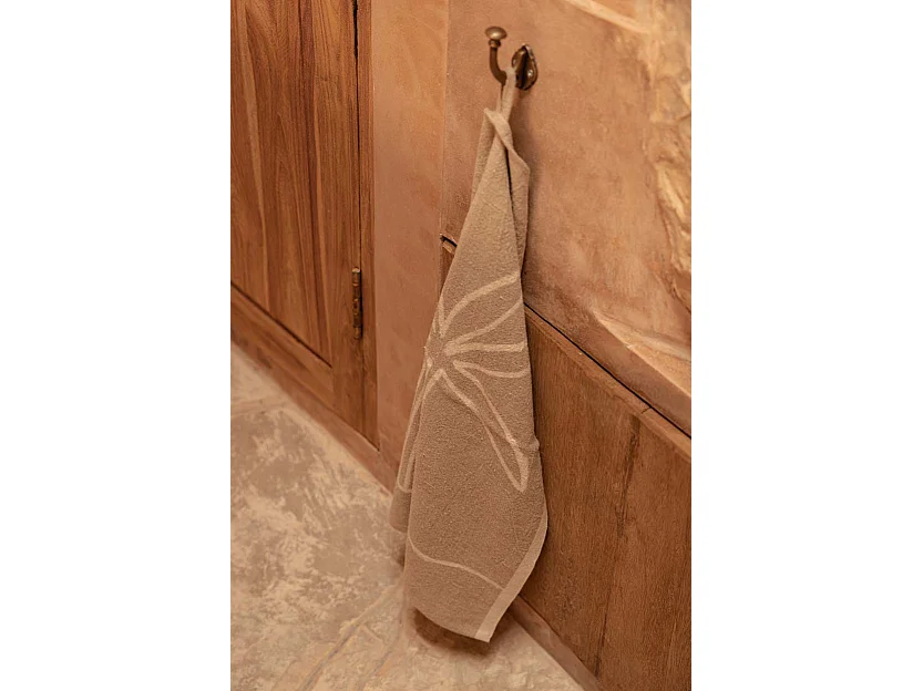 Le Torchons Palm Tree En Lin - Blanc Naturel - 50x70