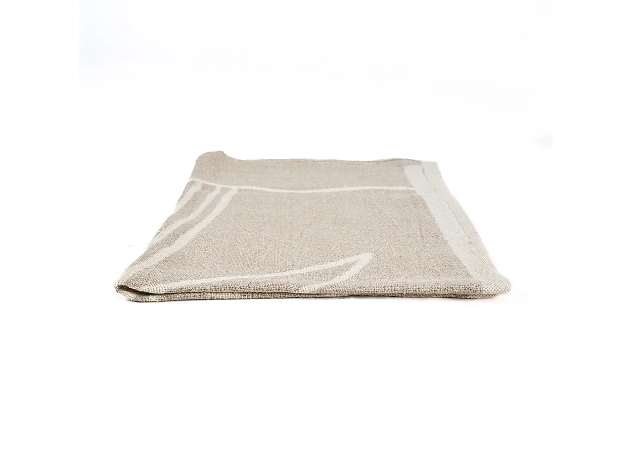 Le Torchons Palm Tree En Lin - Blanc Naturel - 50x70