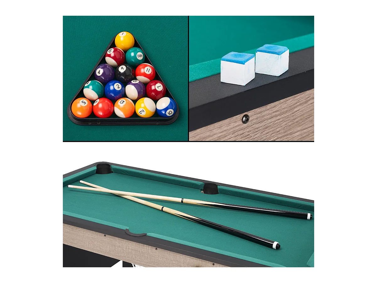 Table de billard pliable pour adulte avec accessoires inclus