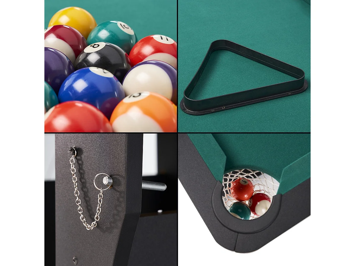 Billard Américain Pliable, Vert Anglais |151.8 x 83.2 x 78.6 cm | 2 Joueurs