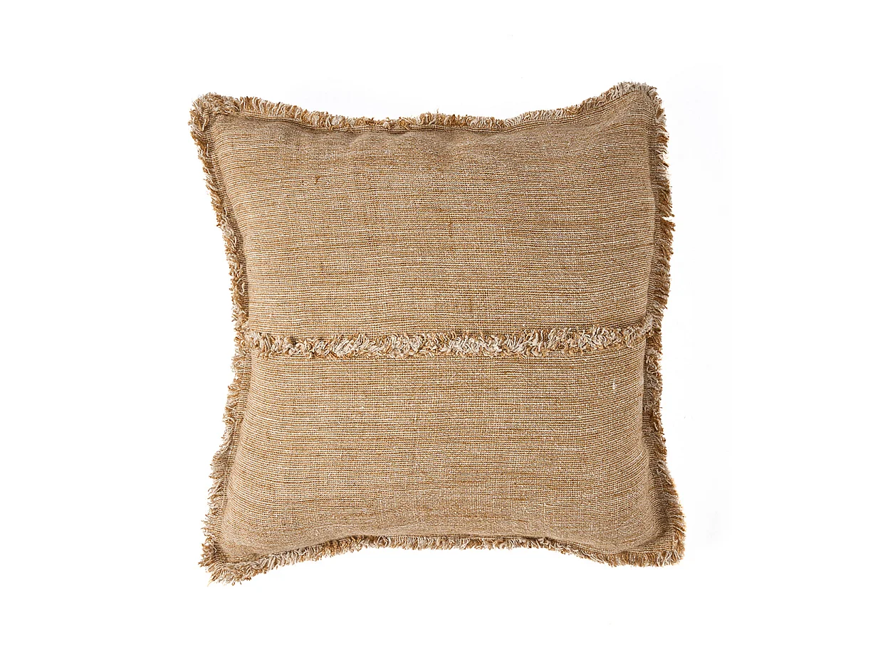 La Sahara Fringe Funda de Cojín - Marrón Natural - 50x50