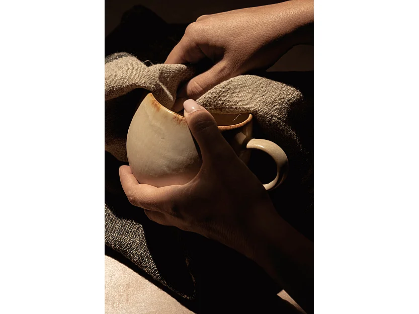 De Linen Dash Keukendoek - Natuurlijk Zwart - 50x70