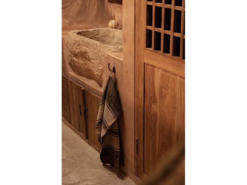 Le Torchons Linen Smudge - Noir Naturel - 50x70