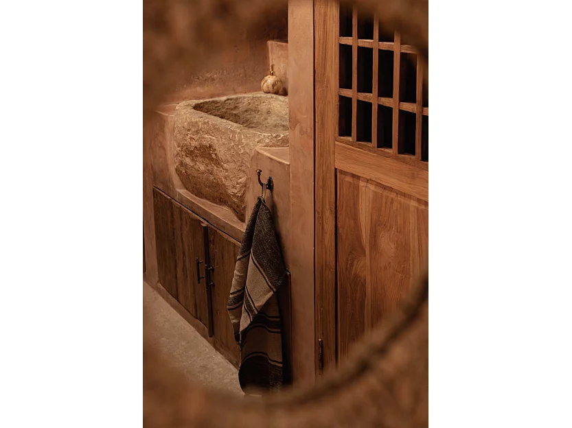 Le Torchons Linen Smudge - Noir Naturel - 50x70